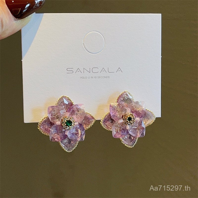 ต่างหูคริสตัลเรขาคณิต Zixia Fairy ดีไซน์พรีเมียม สำหรับโอกาสพิเศษ XTPC