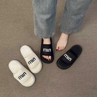 JIE HOME รองเท้าแตะแฟชันผู้หญิง รองเท้านิ่ม รองเท้าแตะEVA นุ…