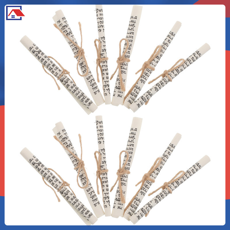 20 ชิ้น Koher Hebrew Mezuzah Scroll: Mini Jewish Blessing Paper - พิมพ์ Mitzvah Ksher Scrolls สําหรั