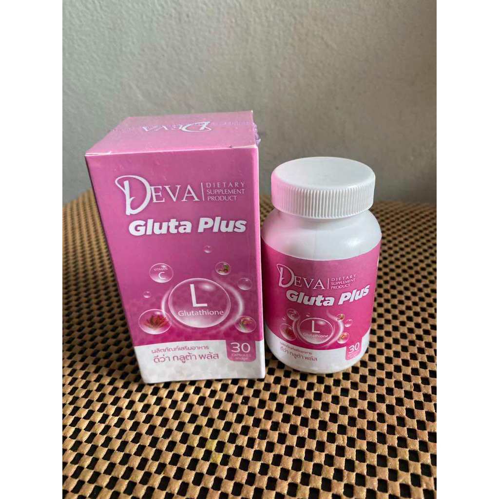 กลูต้าเพียว ดีว่า กลูต้า พลัส กลูเพียว 30 เม็ด Deva Gluta Plus