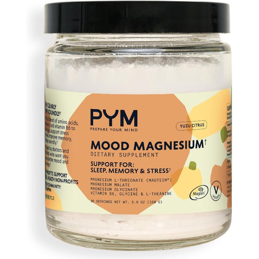 PYM Mood Magnesium Powder (30-Servings) Magnesium Glycinate, L-Threonate & Malate Powder | อาหารเสริ