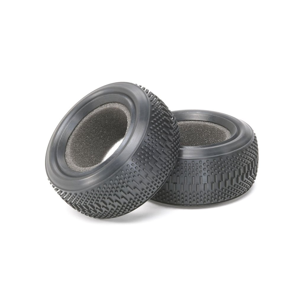 Tamiya OP Parts Dual Block Tire K (OP.1185 / OP.1186) — RC Front/Rear Tires 62/25 & 62/35
