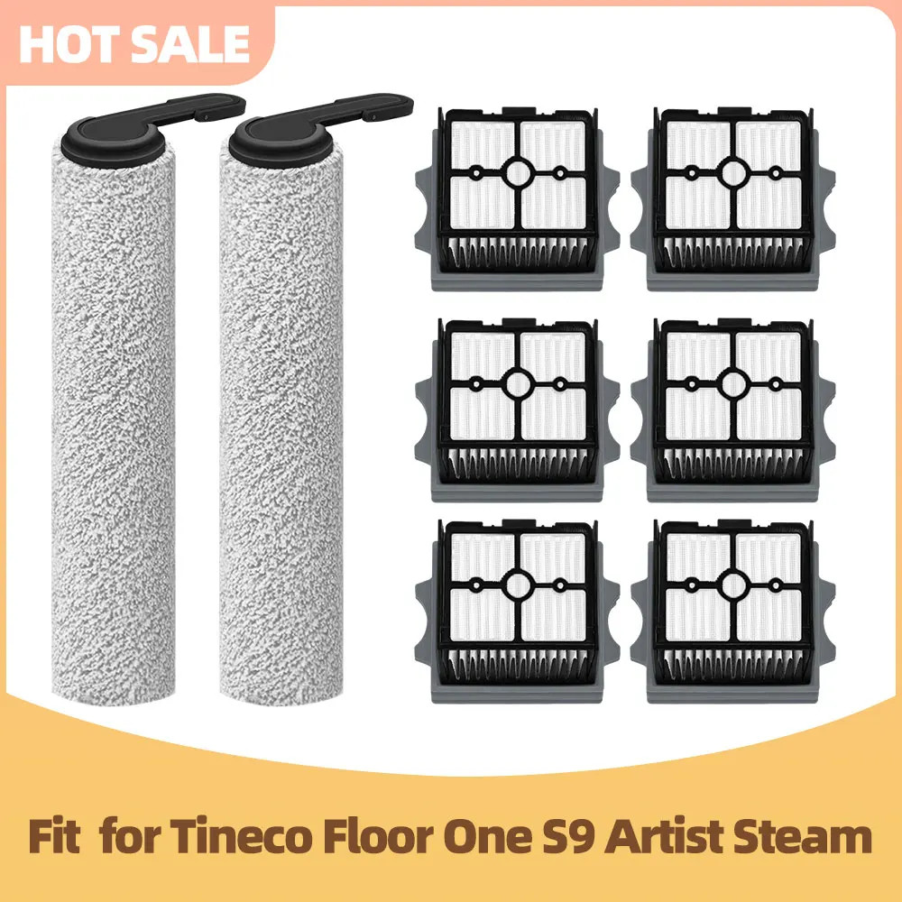 เข้ากันได้กับ Tineco Floor One S9 Artist Steam Lay-flat Vacuum Brush Roller HEPA Filter อะไหล่อุปกรณ