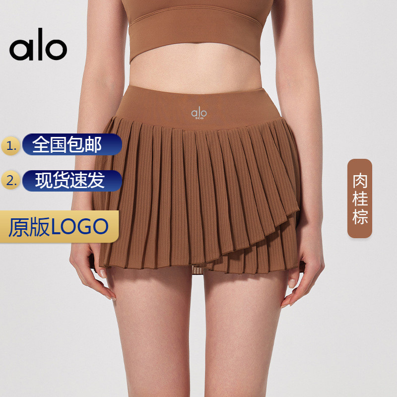 ALO SCO网球裙防走光百褶羽毛球运动短裙跑步瑜伽服透气户外女aloALO SCO Tennis Skirt Anti-Drapedfgk20251031