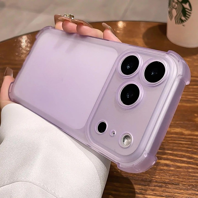Matte ถุงลมนิรภัย TPU กันกระแทก Soft Case สําหรับ iPhone 17 Pro Max เรืองแสง Anti-drop ซิลิโคนกันชนสําหรับ iPhone Air 17Pro Max