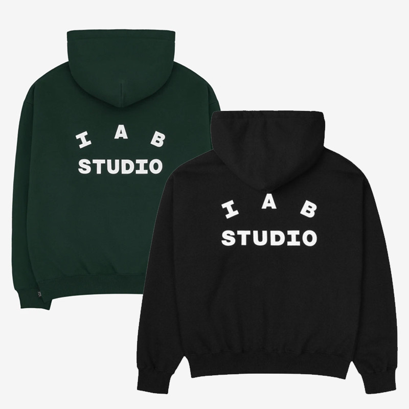 IAB STUDIO Hoodie สไตล์ญี่ปุ่น สำหรับผู้ชายและผู้หญิ​ก เทอร์รี่ ฮูดี้แขนยาว ใส่สบาย