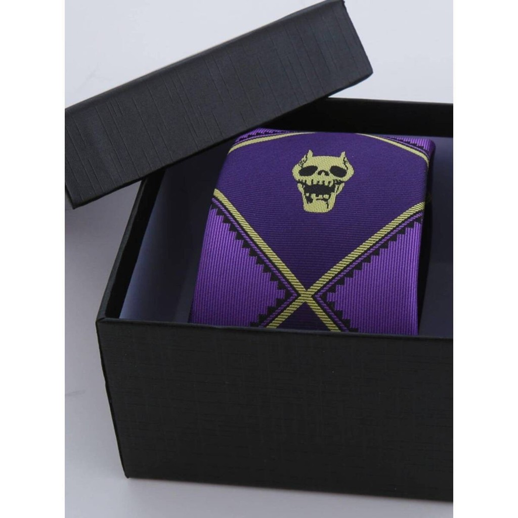 Kira Yoshikage Tie จาก JOJO's Bizarre Adventure สินค้า Cosplay สีม่วงสำหรับแฟนๆ