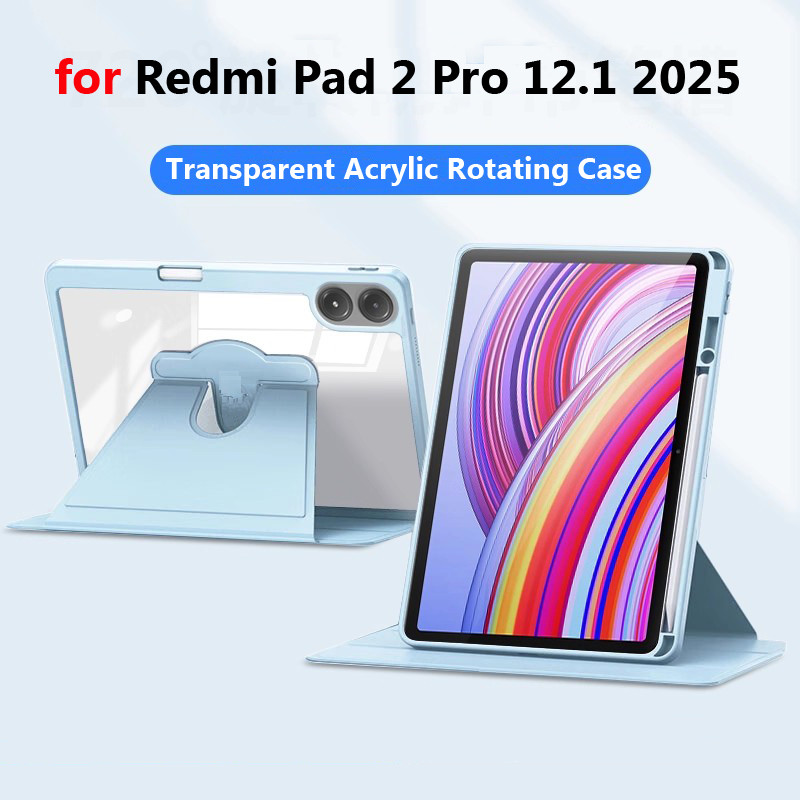 360° Rotation Casr สําหรับ Xiaomi Redmi Pad 2 Pro 12.1 2025 Pad 7s Pro 12.5 "6S Pro Pad Pro 12.1 นิ้