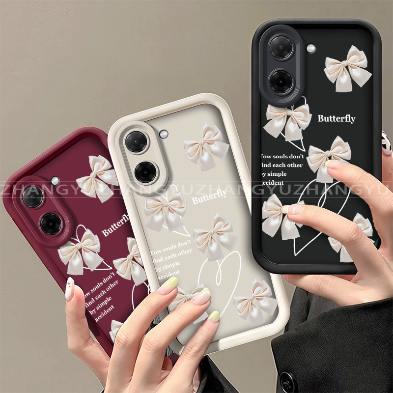 เหมาะสําหรับ Redmi A5 POCO C71 4G เคสโทรศัพท์ผีเสื้อโบว์ anti drop ถุงลมนิรภัยซิลิโคน TPU soft shell 024