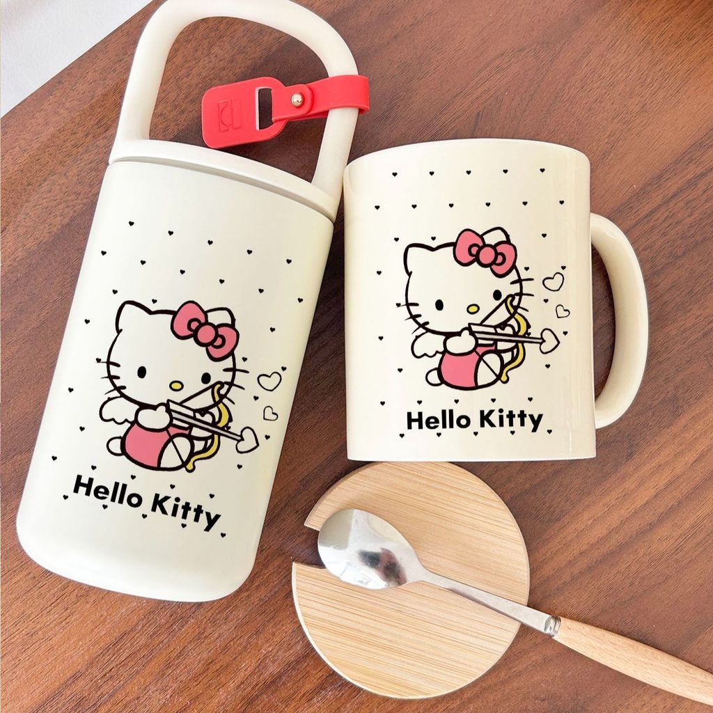 HelloKitty, 316 Stainless Steel Thermos Cup Same Style Ceramic Mug Creative Literary Sharing Genealo