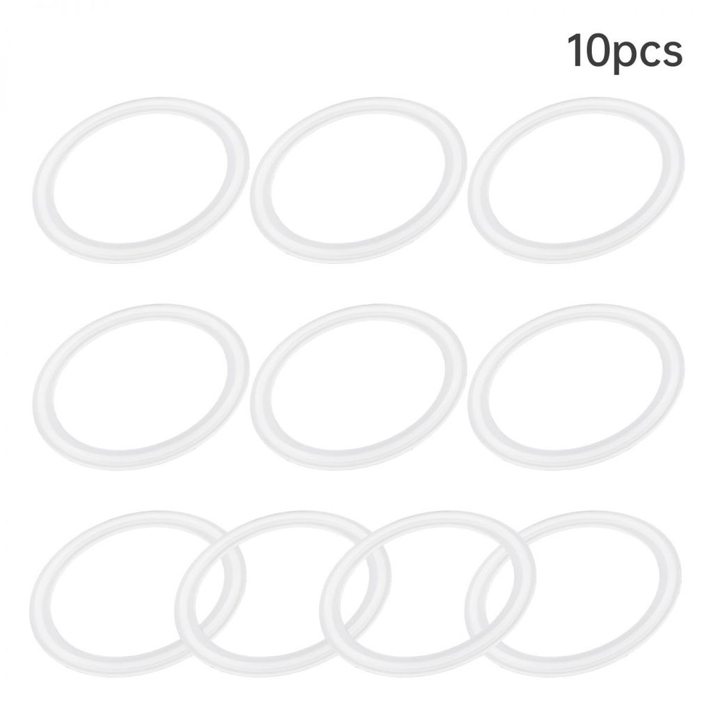 ชุดปะเก็น Tri Clamp มาตรฐานซิลิโคน 10 ชิ้น, แหวน Tri Clover O