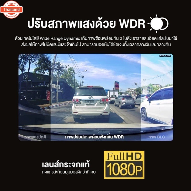กล้องติดรถยนต์ Nuomi Mi10 FULL HD 1080p WDR G-Sensor Car Dash Cam ภาพคมชัด มุมมองกว้าง Car Dashcam