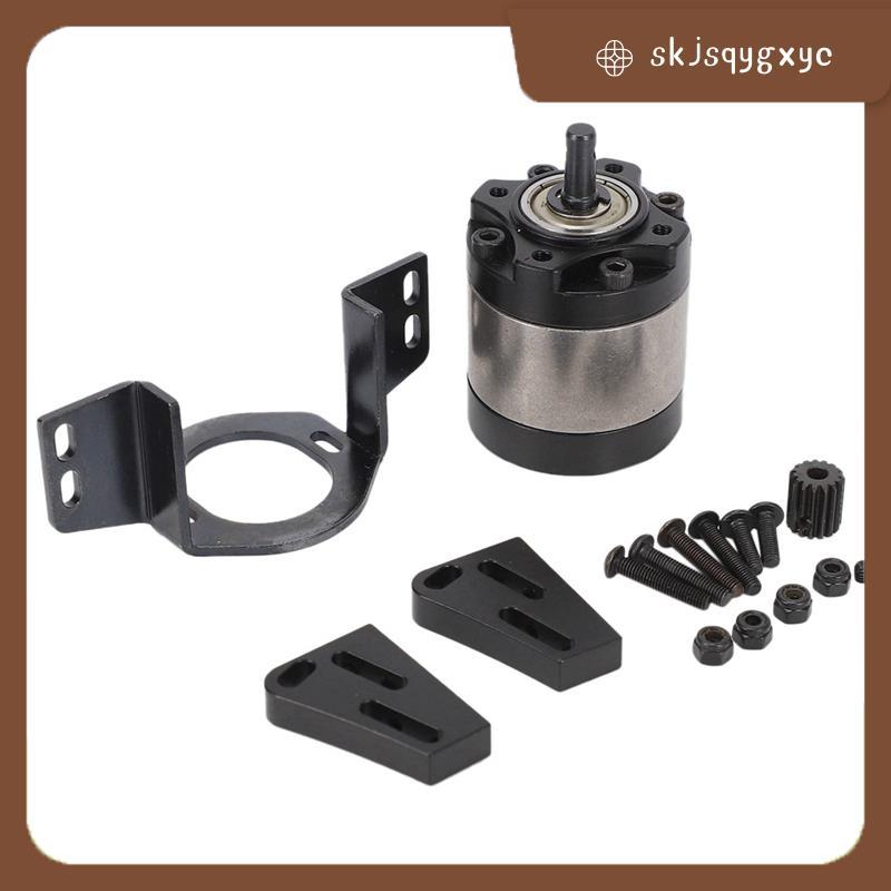 skjsqygxyc1:17 Gear Ratio Planetary Transmission กล่องลดพร้อม Mount อะไหล่โลหะสําหรับ 1/10 RC Crawle