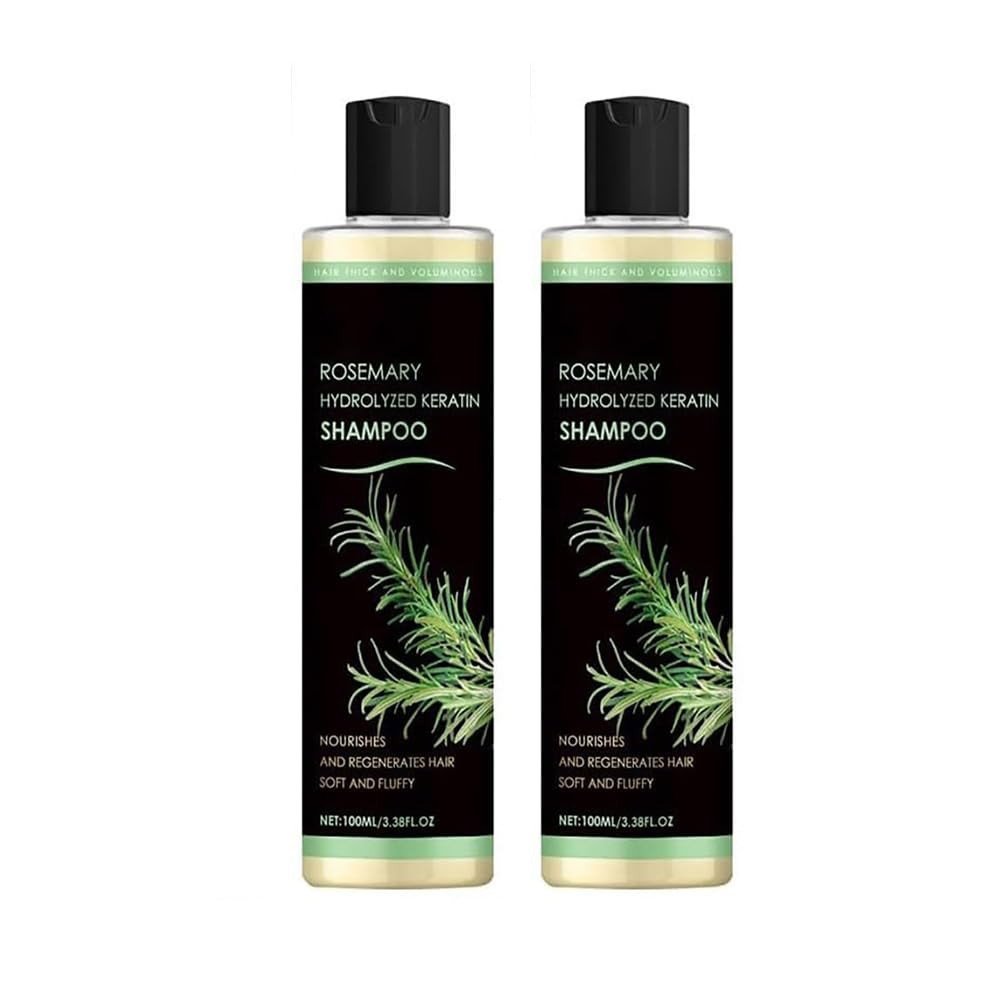 Rosemary Hydrolyzed Keratin Shampoo,100ml Rosemary Leaf Oil Shampoo,Rosemary Shampoo for Men and Wom