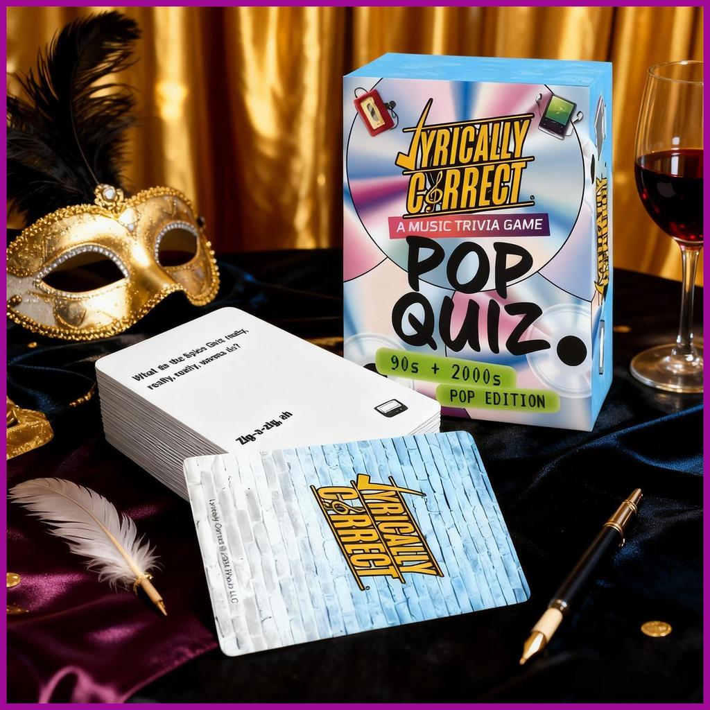 สําหรับแก้ไขเนื้อเพลง 90s และ 2000s trivia การ์ดเกมเพลงสําหรับผู้ใหญ่ 90s 2000s Interactive ของเล่น 