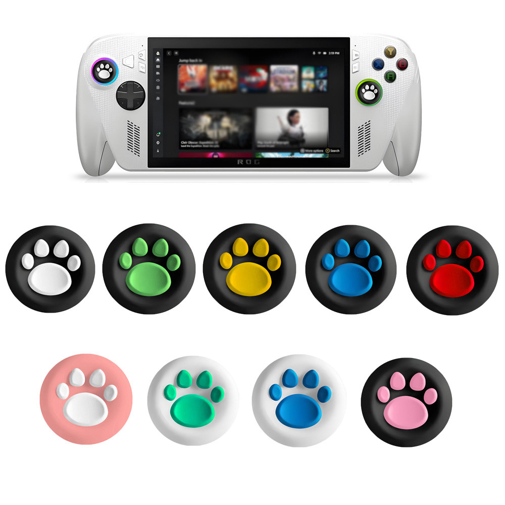 ฝาครอบด้ามจับจอยสติ๊กซิลิโคน 2 ชิ้นสําหรับ ROG Xbox Ally / ROG Xbox Ally X เกมคอนโซล - ฝาครอบโยกกันลื่น,ตัวป้องกัน Thumb Stick Caps ครอบคลุมการเปลี่ยน