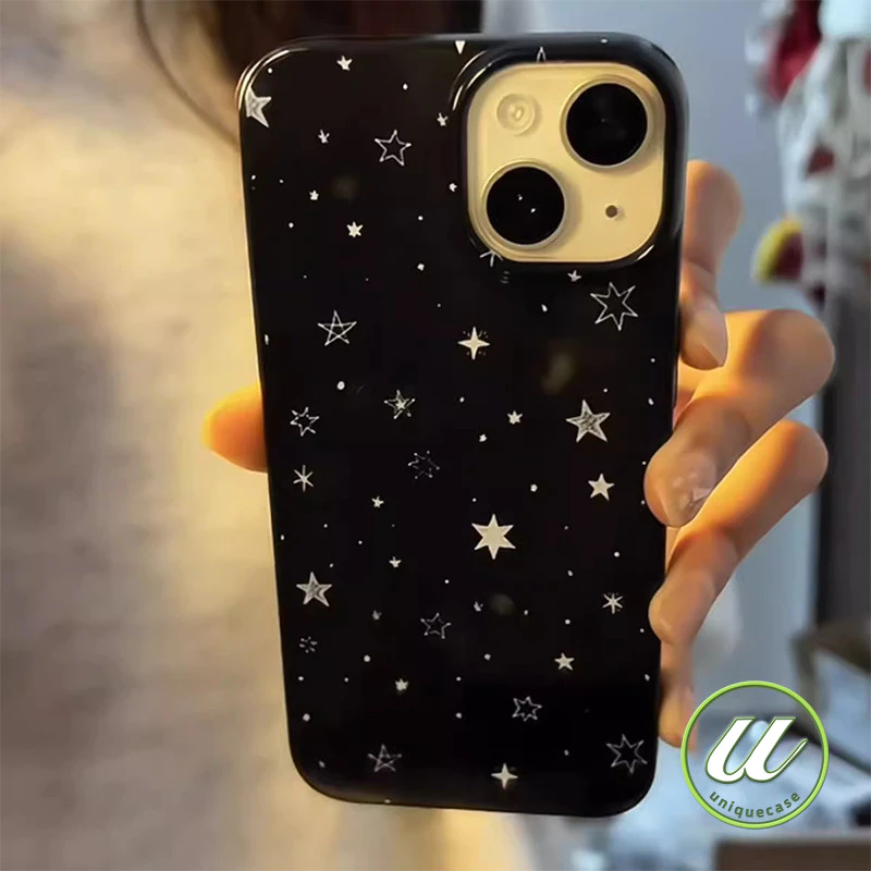 เคสไอโฟน 11 แฟชั่นง่ายดาวเล็ก ๆ น้อย ๆ ผิวมันนุ่ม สำหรับ IPhone 11 15 13 16 12 17 14 Pro Max XS Max Air X XR 7 8 16 Plus