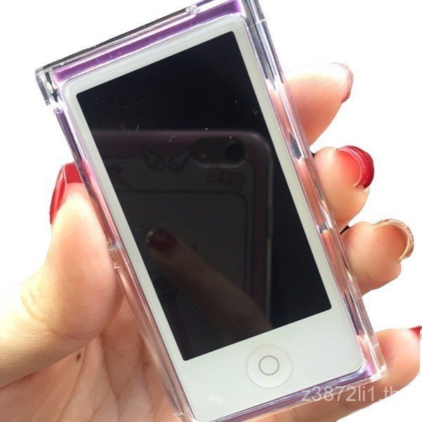 เหมาะสําหรับ Apple ipod nano7 เคสป้องกันเคสนาโน 7 สีทึบ PC โปร่งใสก้นเดียวเคสแข็งสองด้าน