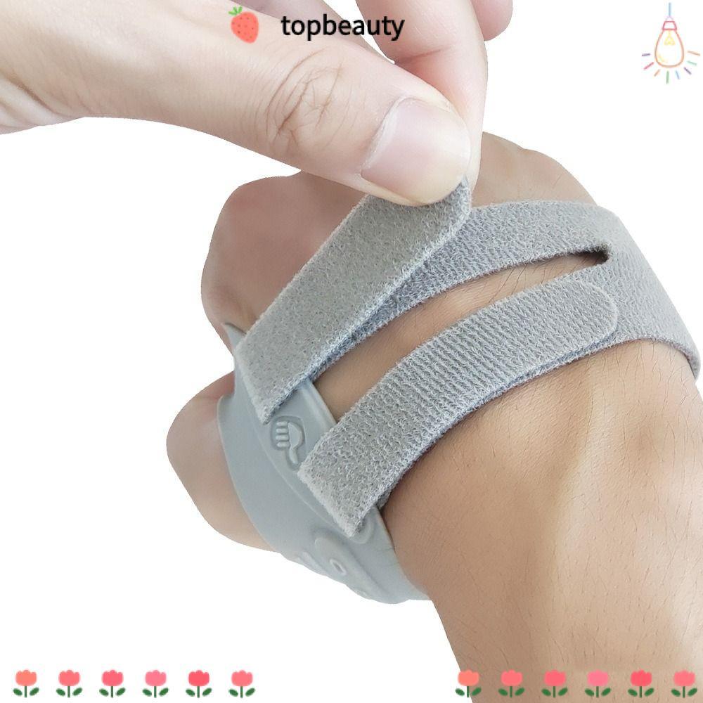 Topbeauty Thumb Support Brace, TPE ไนลอนปรับข้อมือรั้งมือ,อุปกรณ์เสริม S/M/L สีเทา Nude ข้อมือมือสนับสนุนบรรเทาอาการปวดสําหรับมือ