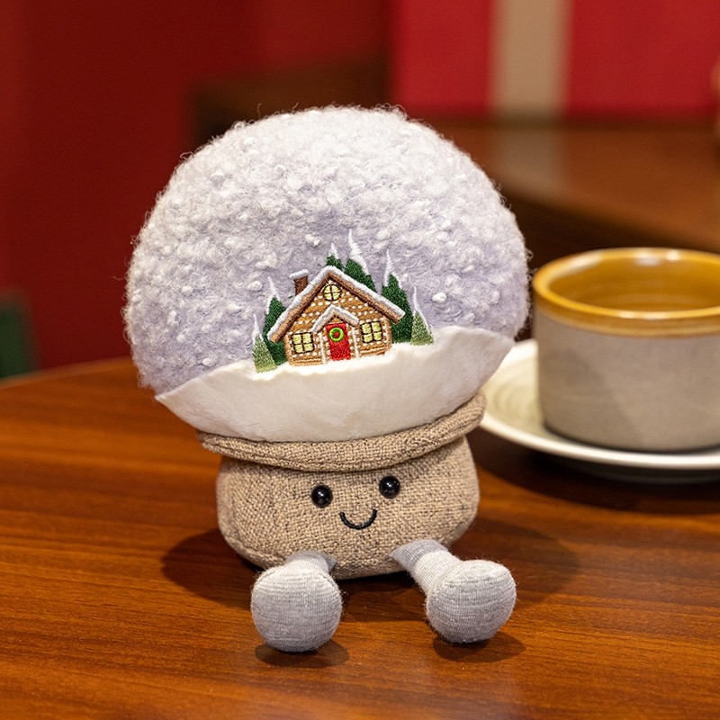 DanBao2025 ใหม่ Amuseables Snow Globe ของเล่นตุ๊กตา Super Soft Crystal Ball Shape ออกแบบยัดตุ๊กตาคริ