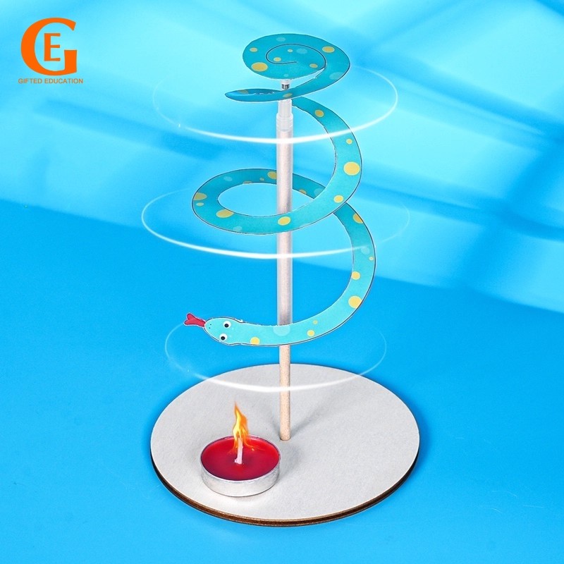 นําเสนอ DIY Magic เต้นรํางูวิทยาศาสตร์ ‌Hot Air Flow ชุดทดลองสนุกการศึกษา STEM ของเล่นเด็กโครงการโรงเรียนของขวัญ