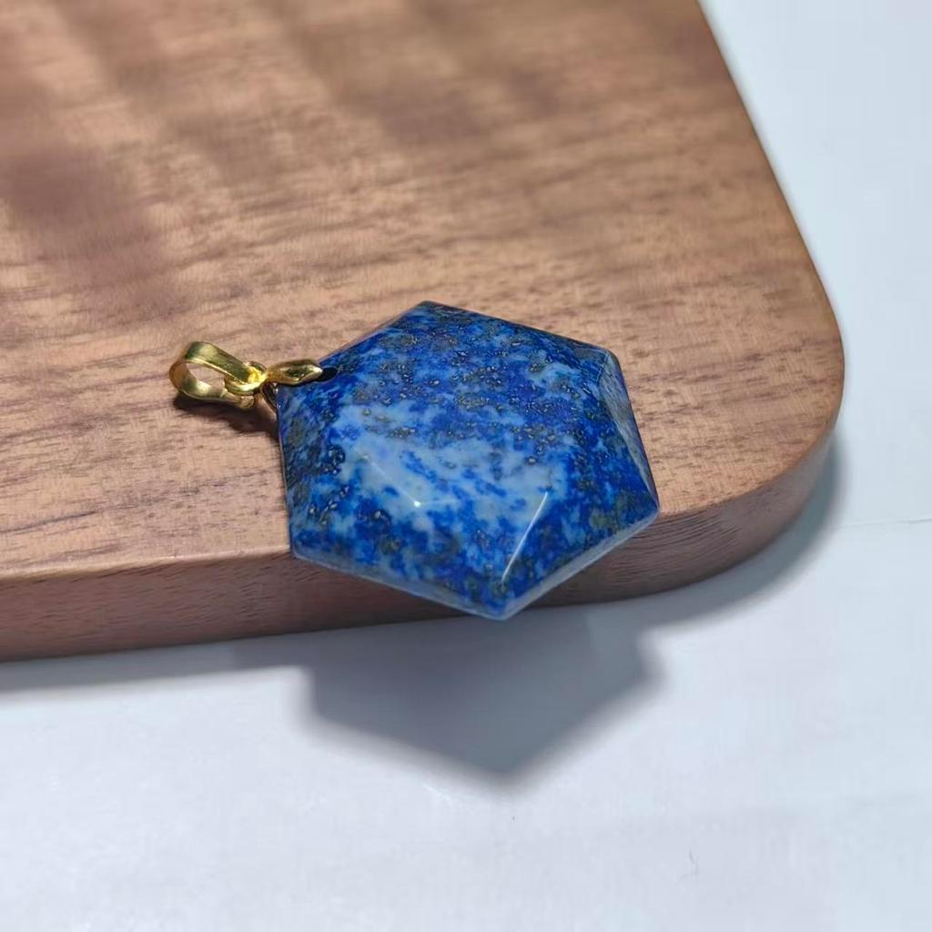 1 ชิ้น lapis lazuli david star จี้หินธรรมชาติ 25 มม.