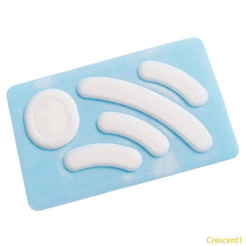 Crescent1 1Set ICE Edition Mouse Feet สําหรับ GPRO Mouse Feet Glides Curved Edges Mouse Feet สติกเกอ