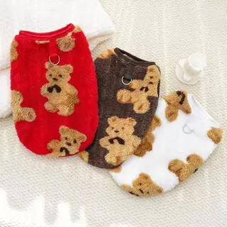 เสื้อผ้าสัตว์เลี้ยง เสื้อผ้าสุนัข M/L/XL เสื้อสเวตเตอร์แมว น่ารัก ใส่สบาย ให้อบอุ่น มีหัวเข็มขัดฉุด