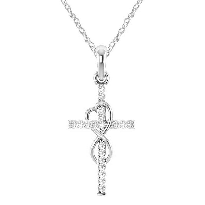 [ลดล้างสต๊อก]สร้อยคอโชคเกอร์ Chuya Infinity Cross Rhinestone เครื่องประดับประกายศรัทธานิรันดร์
