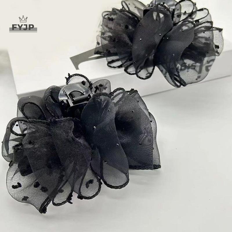 FYJP Fashion Cloud Seersucker Shark Clip French Retro Claw Clip เครื่องประดับผม [JP]