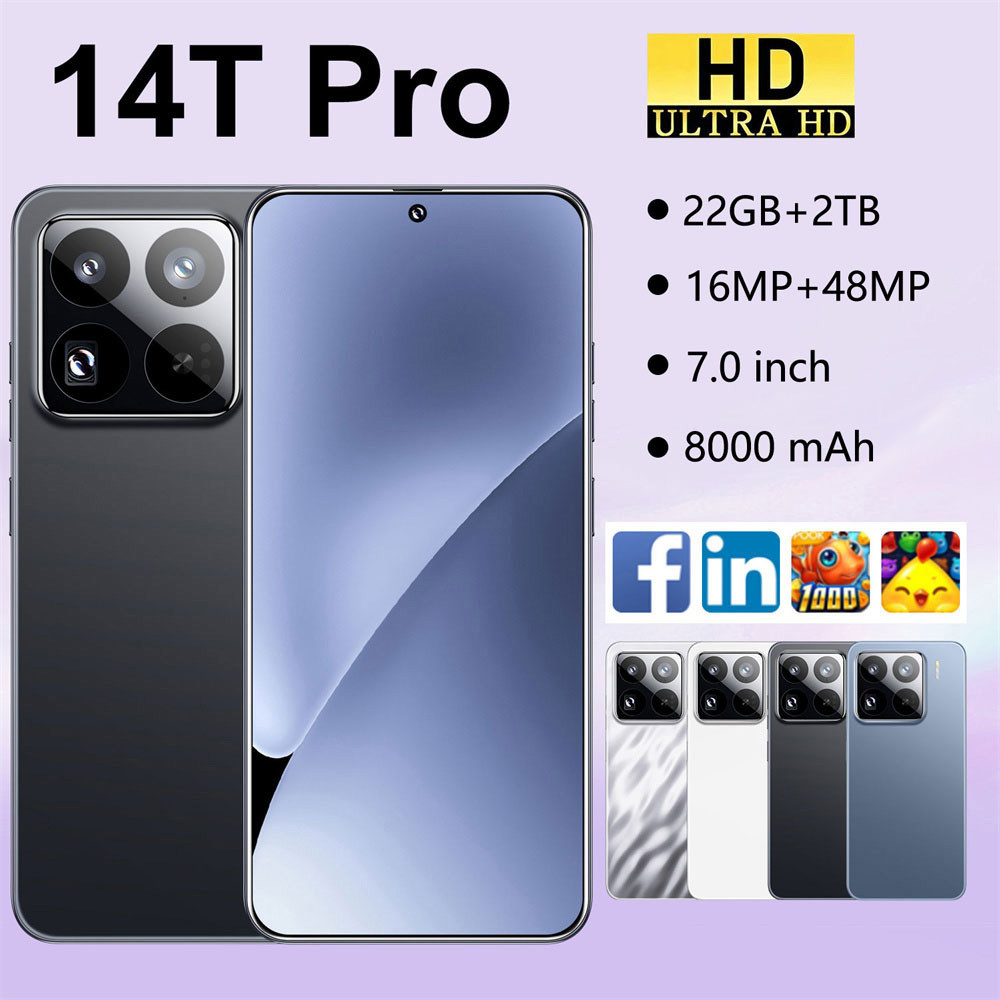 14T Pro 22GB+2TB Global Edition Android 15 สมาร์ท 5G Dual Card 8000Mah แท็บเล็ตฟังก์ชั่นจดจําใบหน้า