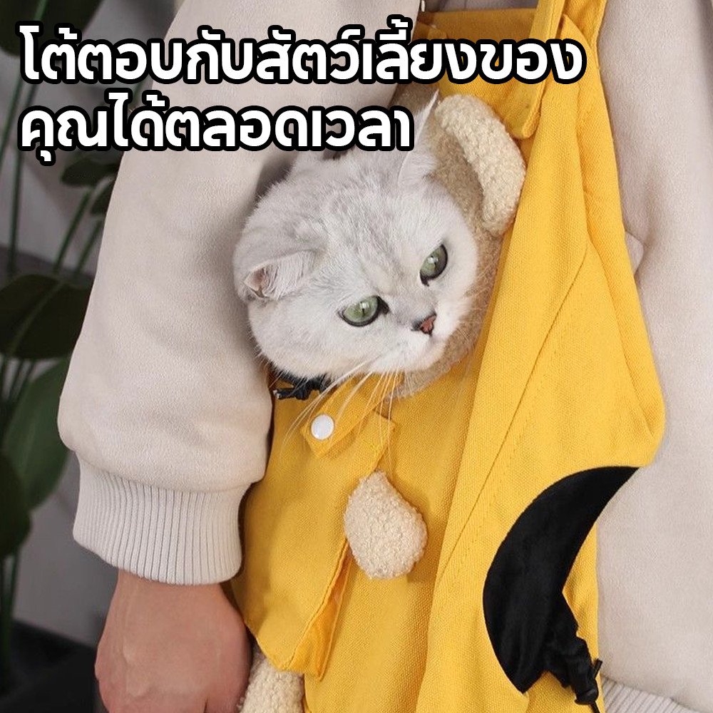 กระเป๋าแมวแบบพกพากลางแจ้งเปิดขนาดเล็กแมวและสุนัขสำหรับสัตว์เลี้ยงกระเป๋าสะพายไหล่กระเป๋าผ้าใบออกไปข้างนอก ราคา ถูกที่สุด ดีลบีเคเค แกลเลอรีภาพที่ 2