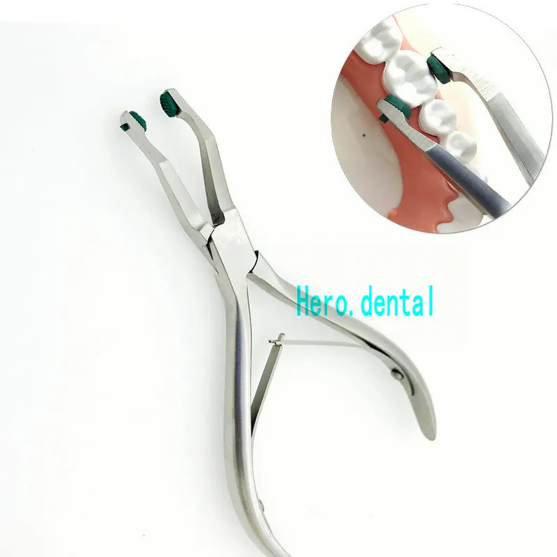 Crown Plier With Green Rubber Tipped Dental Surgical Plier Dental Plier Instrument
