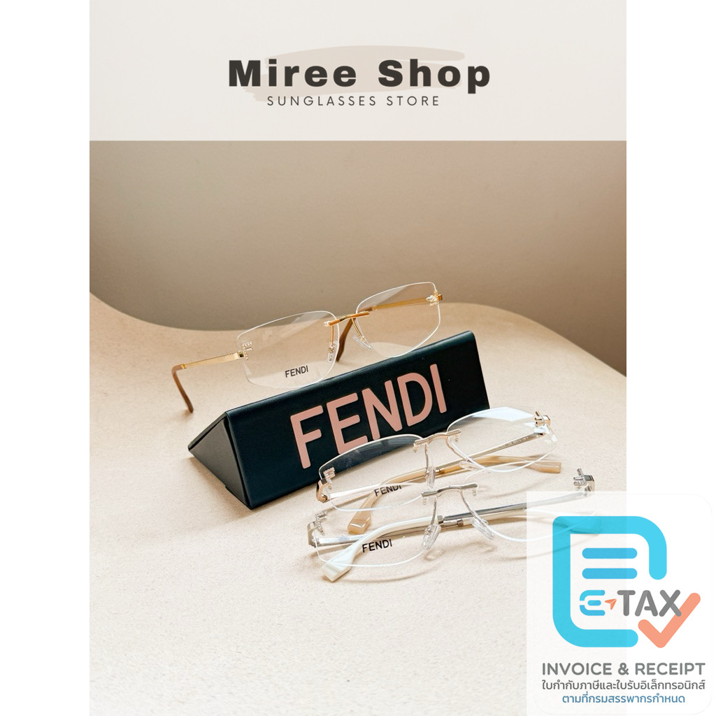 Fendi First Crystal Eyewear กรอบแว่นสายตา ของแท้ FE5116US ราคา ถูกที่สุด ดีลบีเคเค