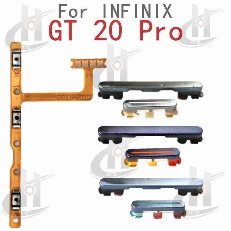 สําหรับ Infinix GT 20 Pro X6871 ปุ่มปรับระดับเสียงไฟปุ่มด้านข้าง Flex Cable Keys ปุ่มปิดระดับเสียงขึ้นและลงที่ส่วนทดแทนด้านข้าง