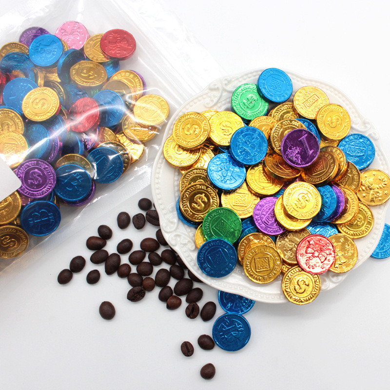 Golden Chocolate Gold Ingot Golden Dark Chocolate Bulk Baking Chocolate 500g ของว่างสําหรับเด็ก Zero