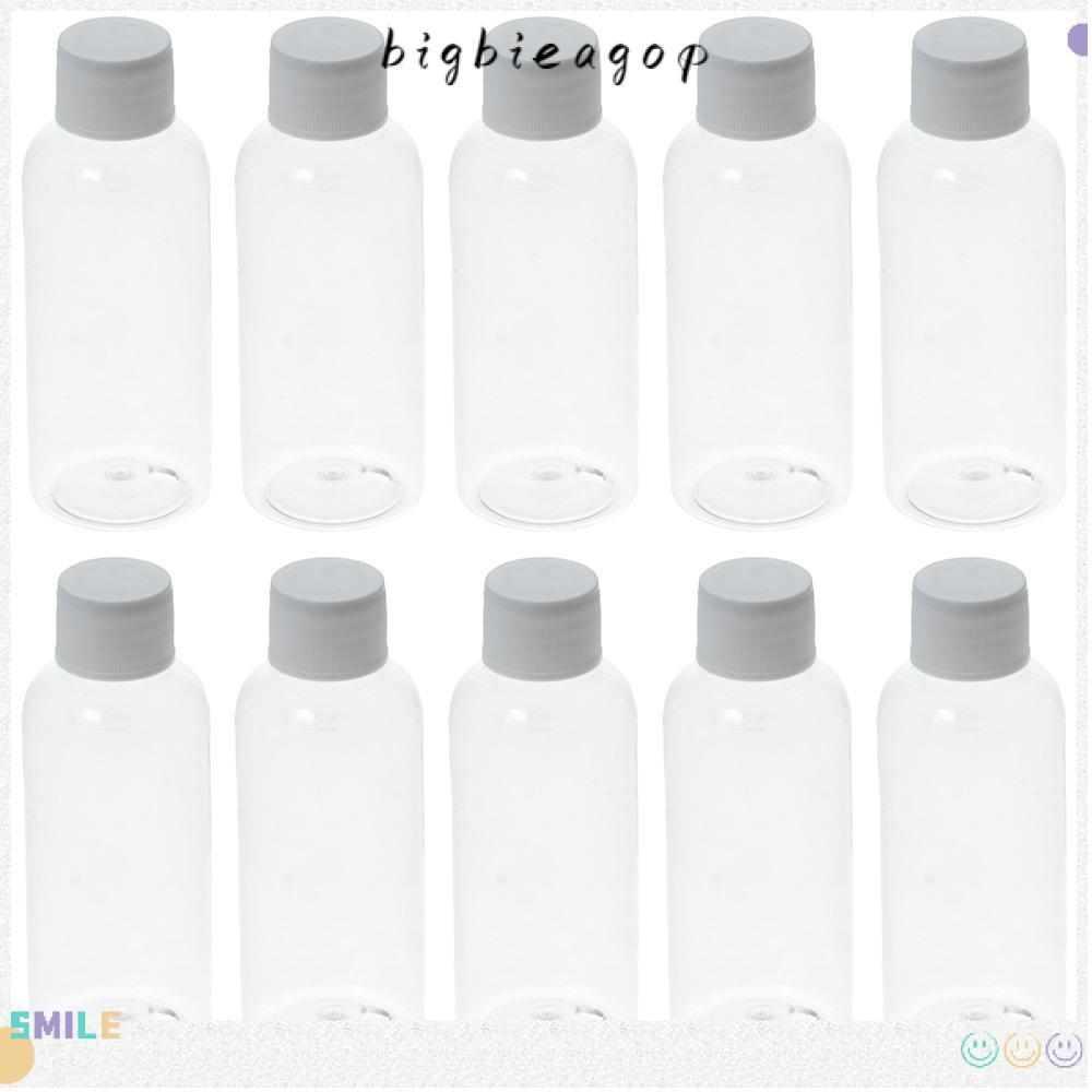 BIGBIEGOP 10 ชิ้น Ginger Shot ขวด Freezable 60ml พร้อมหมวก Wellness Juice Shot ภาชนะพลาสติก