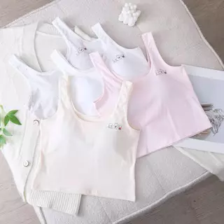 [Y D]🔥พร้อมส่ง🔥เสื้อซับในเด็ก เสื้อชั้นในแบบเต็มตัว ผ้าฝ้าย ฟองน้ำเย็บติด ระบายอากาศได้ดี #3015