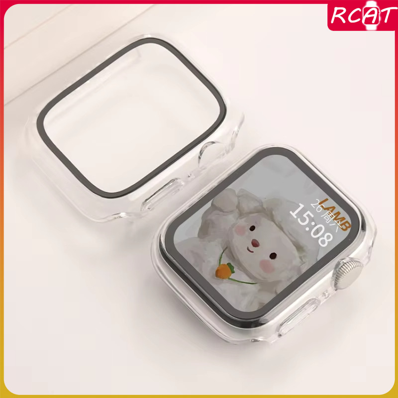 กระจกนิรภัย / กรณี TPU อ่อน for Apple Watch Ultra / SE 3 2 49 45 46 42 44มม Iwatch Series 11 10 9 8 7 6 5 ปกป้องหน้าจอ