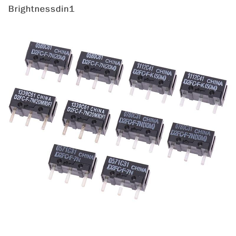 [Brightnessdin] เมาส์ Micro Switch 2 ชิ้น D2FC-F-7N 10M 20M ของ D2FC-F-K(50M) -RZ D2F-01 D2F-01F-L B