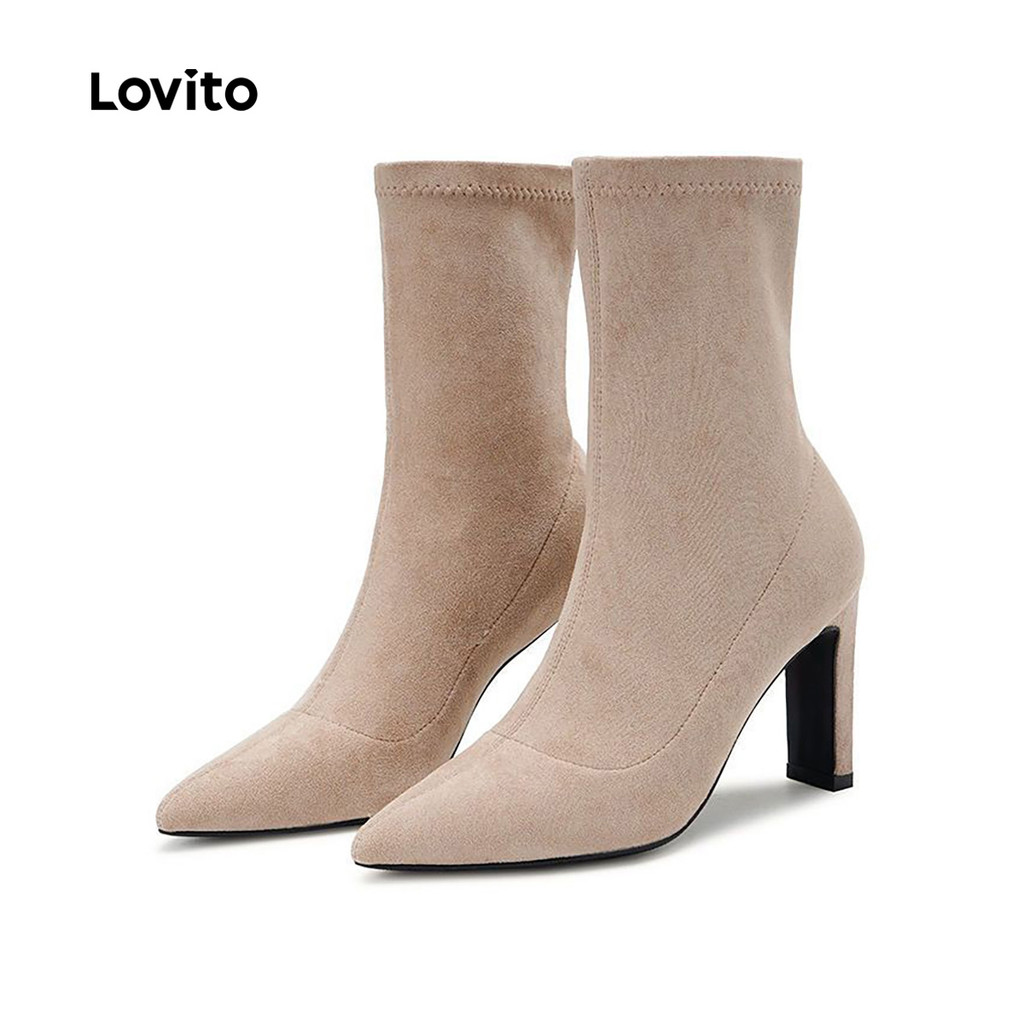 Lovito รองเท้าบูทมินิมอลสําหรับผู้หญิง LFA103038