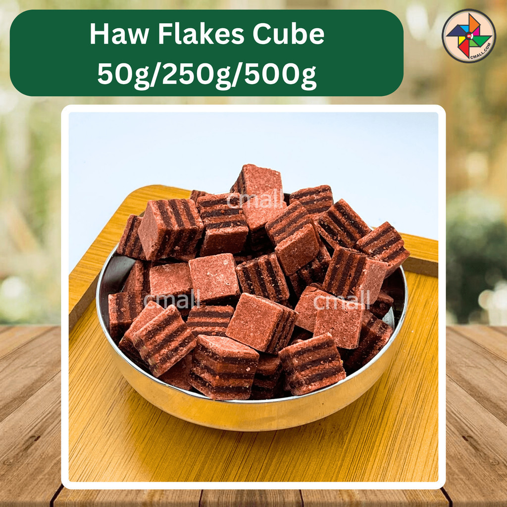 [HALAL] Plum Asam Manis Haw Flakes Cube 50g/250g/500g Rasa M Manis