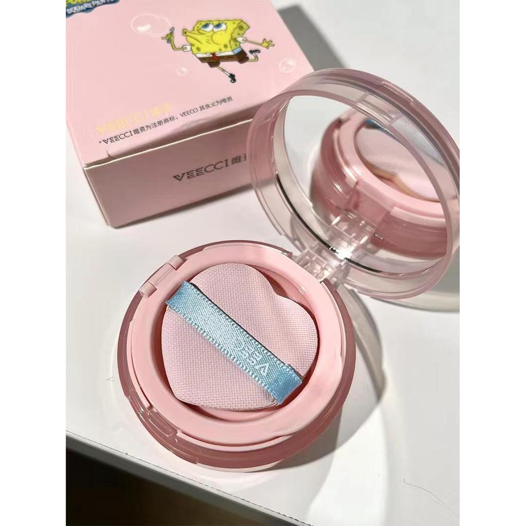 พัฟคุชชั่น แป้งพัฟ SpongeBob SquarePants Co-Branded~Veecci Veecci Moisturizing Gauze Cushion Cream ร