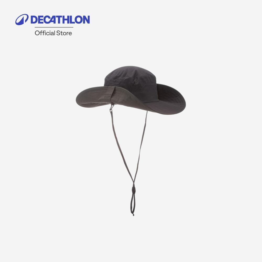 Decathlon Cn Mountain Trekking Hat Trek 500 Anti-Uv หมวกเดินป่าป้องกันรังสียูวีสำหรับผู้ชายรุ่น Forclaz 500 - Black