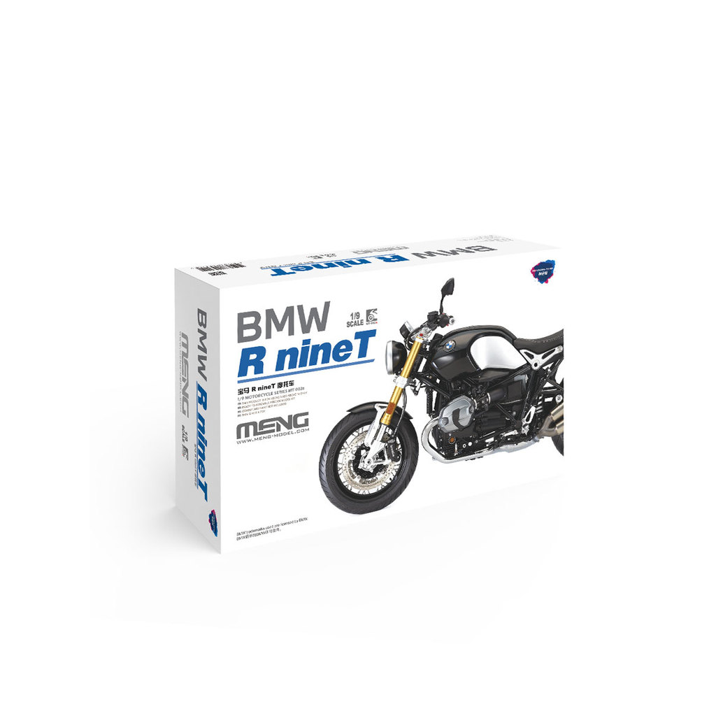 MENG MT-003s 1/9 BMW R nineT Motorcycle (เวอร์ชั่นสี Yue) โมเดลประกอบการก่อนระบายสี