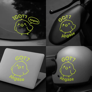 [ส่งภายใน 2 วัน] สติ๊กเกอร์อากาเซ่ i GOT7 Ahgase logo กันน้ำ ร์ติดติดรถ แถมมฟรีรูปgot7 คละแบบ 1ใบ