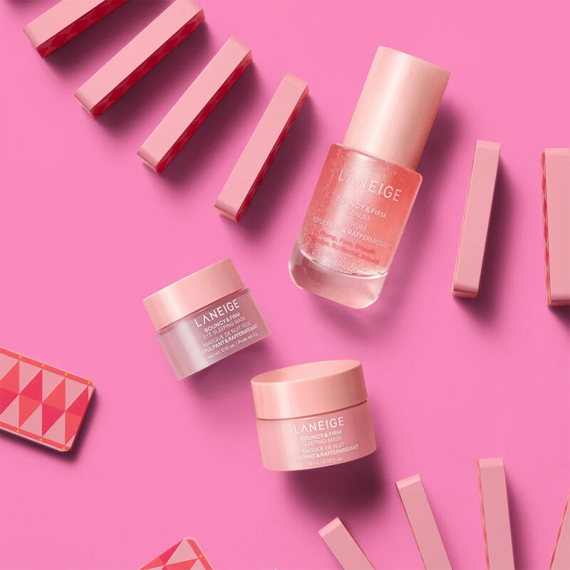 Laneige Bouncy & Firm Mini Skin Treats Set เซทดูแลผิวขนาดพกพา ลาเนจ เพื่อผิวแลดูเด้งกระชับ เรียบเนียน ดูโกลว์สุขภาพด… ราคา ถูกที่สุด ดีลบีเคเค แกลเลอรีภาพที่ 3