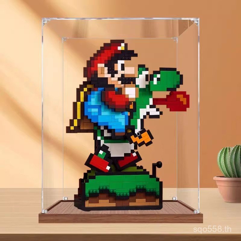 โปร่งใสโปร่งใสกล่องเก็บเหมาะสําหรับตัวเลขอะคริลิคขนาดใหญ่ป้องกันฝุ่นกล่องแสดงกล่องโยชิเลโก้71438มาริ