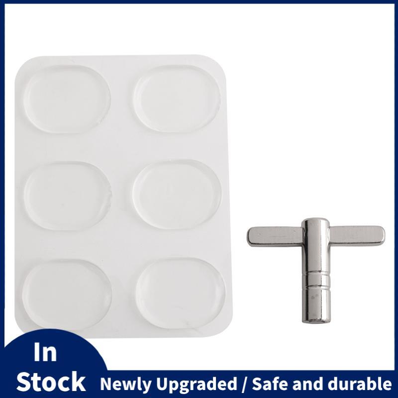 Drum Damper gel 6 แพ็ค พร้อม One Drum Tuning Key pack 1