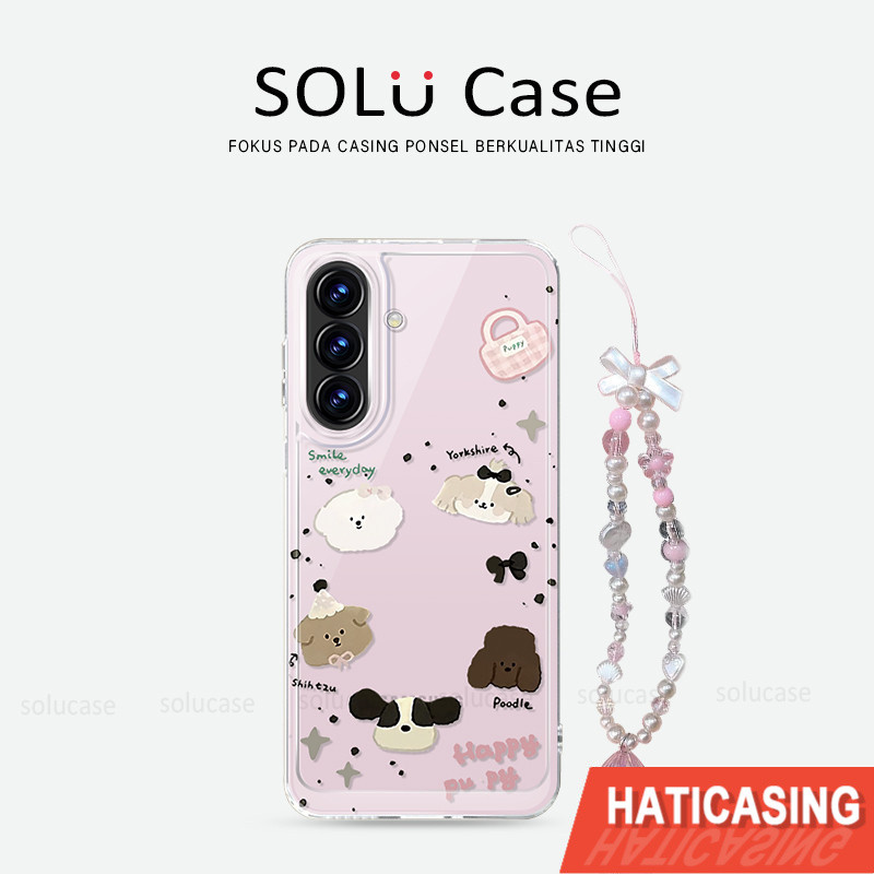 HP ผีเสื้อลูกสุนัขสาวเคสโทรศัพท์สําหรับ Samsung A17 5G A07 Galaxy A56 A36 A26 A06 A35 A15 A05S A16 5